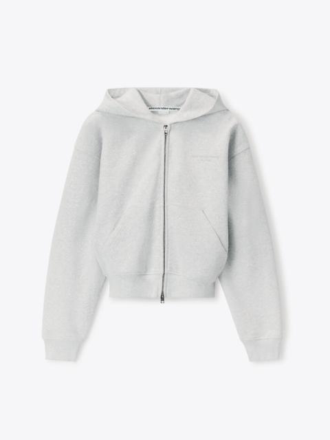 Alexander Wang crystal hotfix zip-up hoodie