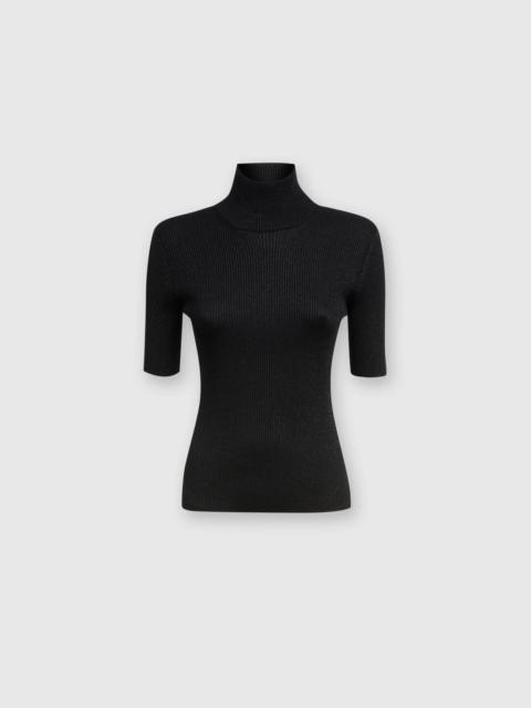 Missoni Short-sleeved turtleneck in glitter-effect viscose