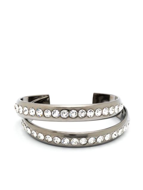 Amina Muaddi Jahleel crystal-embellished cuff bracelet