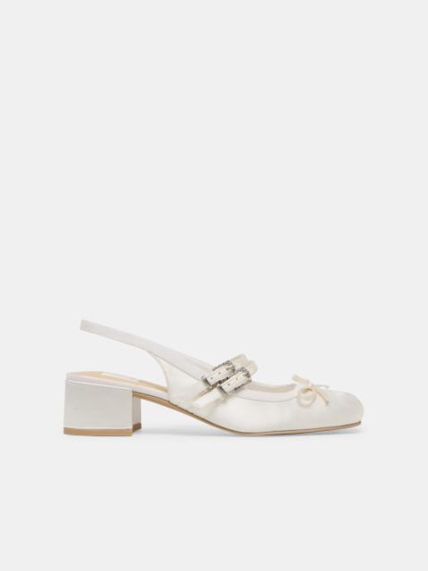 dolce vita LORIS HEELS TRUE WHITE SATIN