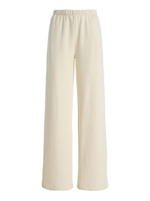 ÉTERNE Oversized Cotton-Modal Wide-Leg Sweatpants white