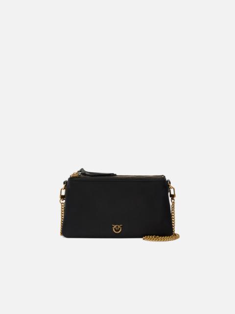 PINKO DOUBLE BAG MINI SMALL CROSSBODY BAG IN NYLON