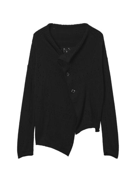 Y's buttoned asymmetrical cardigan