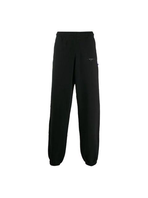 Off-White MENS Unfinished Track Pants Black OMCH020E19E300031091