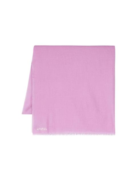 Isabel Marant logo-jacquard frayed-edge scarf