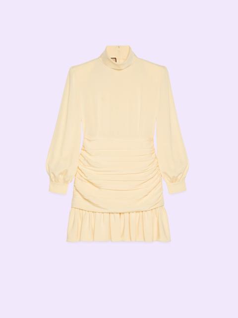 GUCCI Silk dress with ruffles