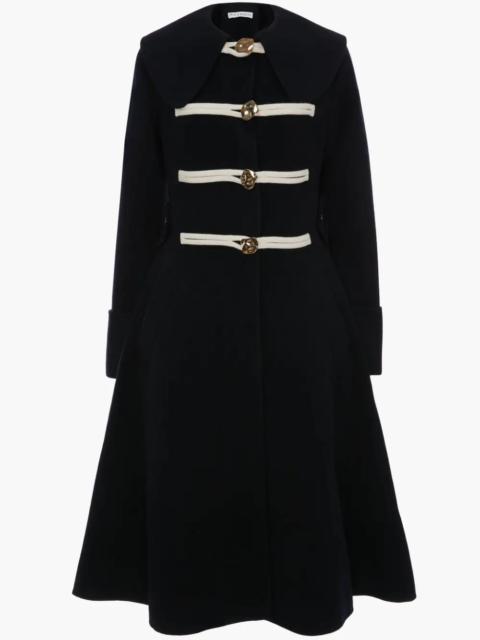 JW Anderson ROUND COLLAR A-LINE COAT