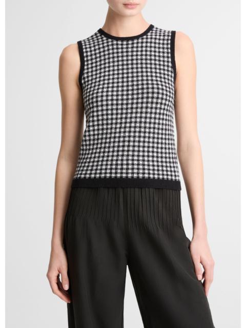 Vince Gingham Italian Wool & Cotton-Blend Shell