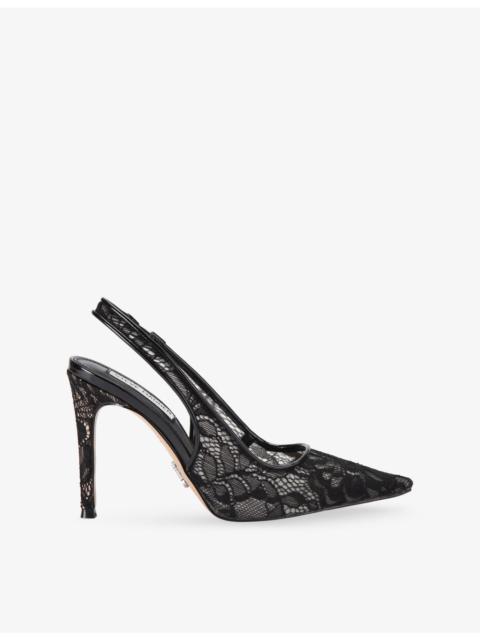 STEVE MADDEN Reyes Lace Heeled Slingback Courts