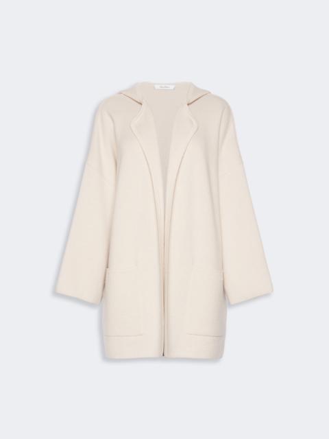Max Mara TANGA Wool and cashmere hooded cardigan - BEIGE