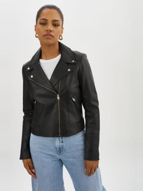 LAMARQUE KELSEY GOLD | Leather Biker Jacket