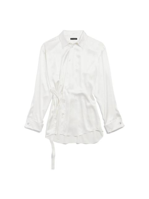 BALENCIAGA Women's Wrap Shirt in Ivory