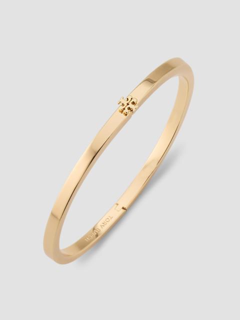 TORY BURCH Women's Kira 18K-Gold-Plated Logo Hinged Bangle - Tory Gold