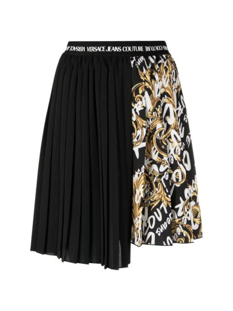 VERSACE JEANS COUTURE Logo Brush pleated skirt