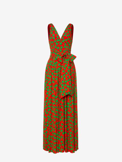 Moschino ALL-OVER CHERRY GEORGETTE DRESS