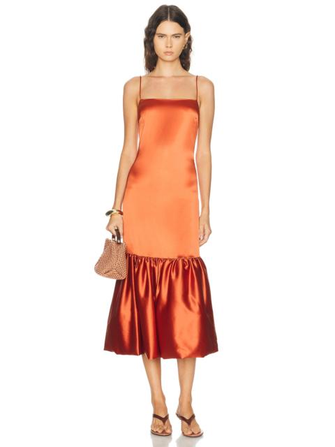 CAROLINE CONSTAS Sydney Ruffle Hem Gown