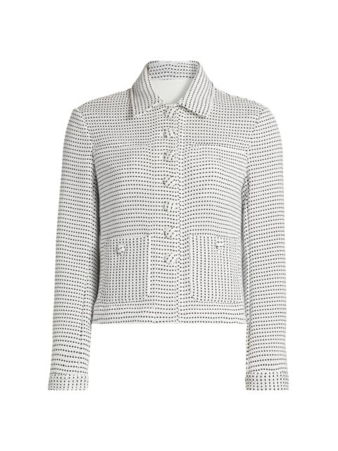 Proenza Schouler Women's Osler Slim Fit Tweed Jacket - Off White