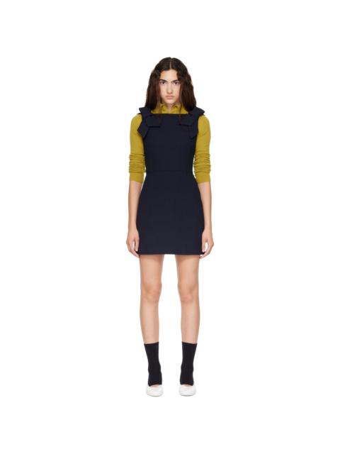 SHUSHU/TONG Navy Bow Strap Minidress