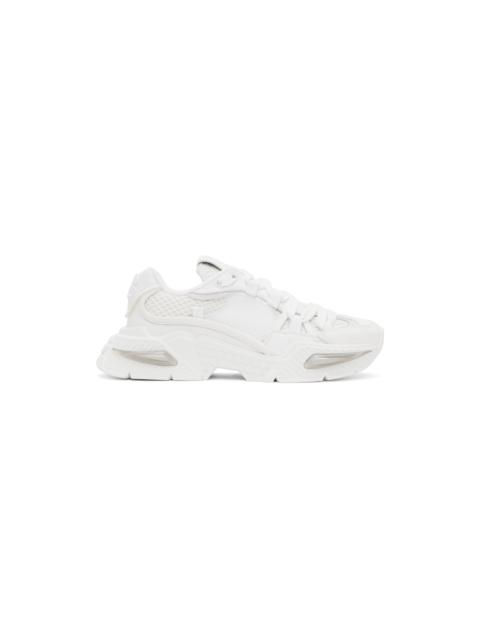 White Mixed-Material Airmaster Sneakers