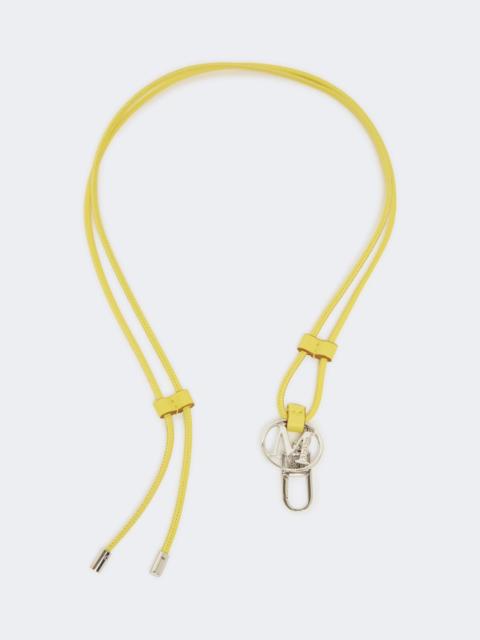 Max Mara Leather Monogram strap with pendant detail - YELLOW