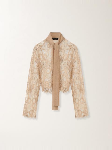 FABIANA FILIPPI Macramé lace cropped shirt
