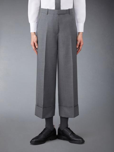 Thom Browne cuffed-hem cropped trousers