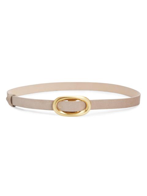 rag & bone Women's Harper Leather Belt - Brown Taupe Suede