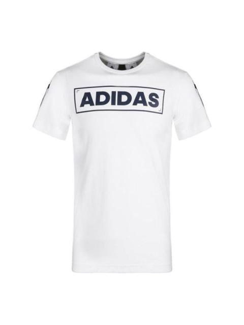adidas adidas Adi 360 logo Printing Sports Round Neck Short Sleeve White CV4537
