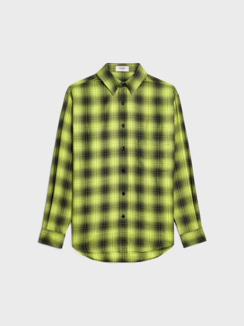 CELINE oversized shirt in checked wool