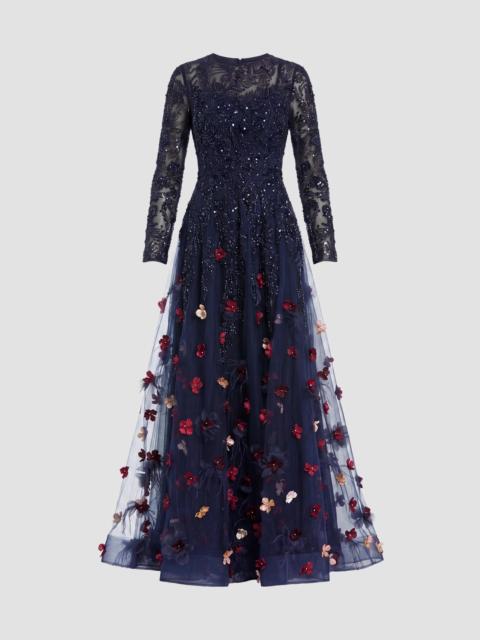 MAC DUGGAL Women's Embellished Fit & Flare Gown - Midnight Multi