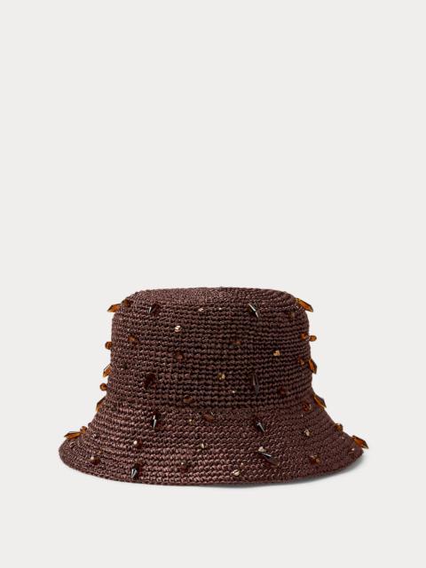 Polo Ralph Lauren Beaded Crochet Cloche Hat
