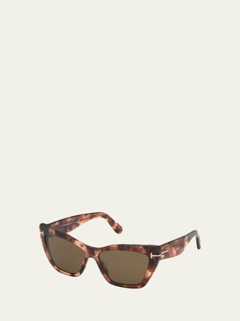 TOM FORD Wyatt Plastic Cat-Eye Sunglasses