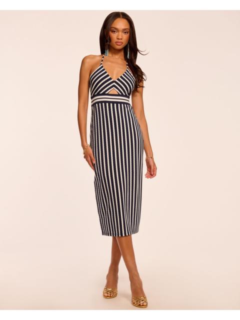 RAMY BROOK Stevie Textured Stripe Midi Dress