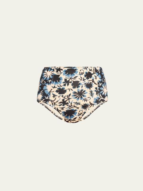 ULLA JOHNSON Zahara High-Waist Bikini Bottoms