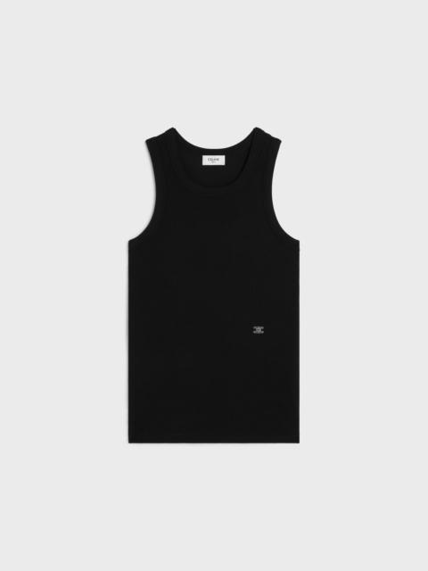 CELINE tank top IN ribbed cotton silk