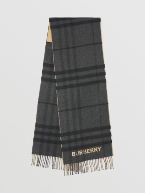 Burberry Contrast Check Cashmere Scarf