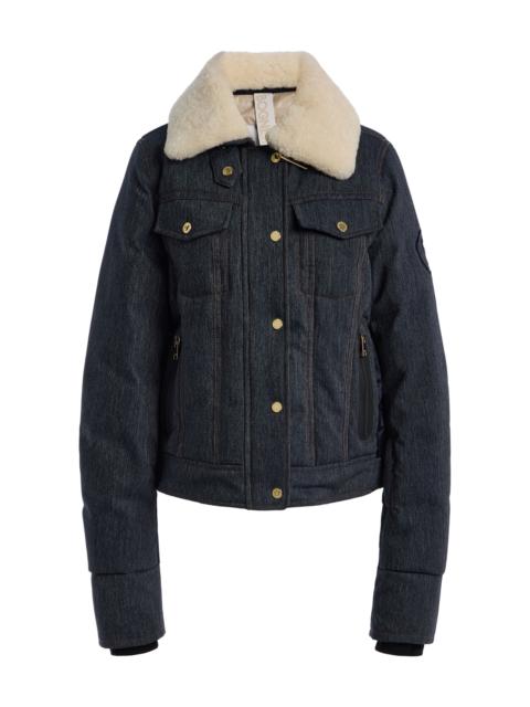 BOGNER Dena Shearling-Trimmed Denim Down Ski Jacket