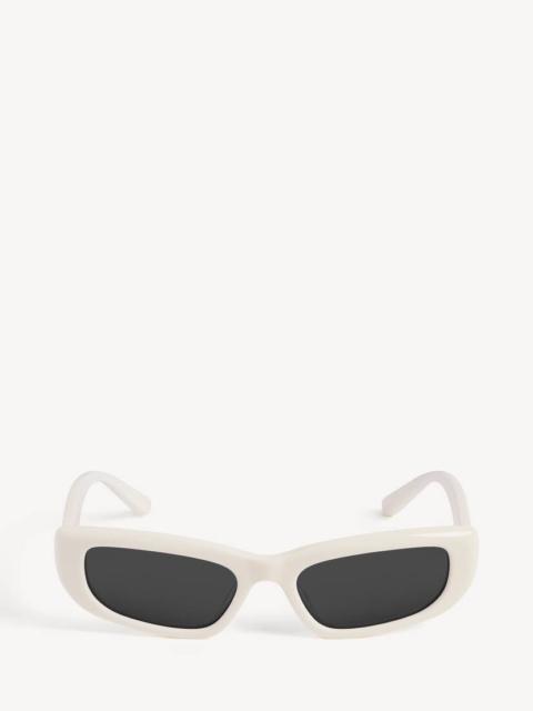 BALENCIAGA Women's Palma Rectangle Sunglasses in Ivory Cream