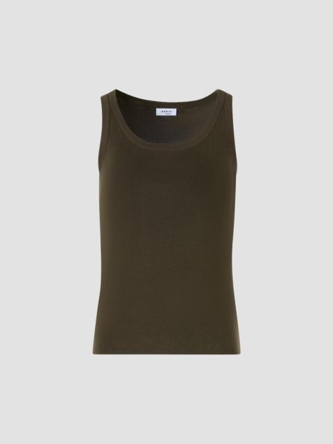AKRIS Women's Fitted Cotton Tank - Olive