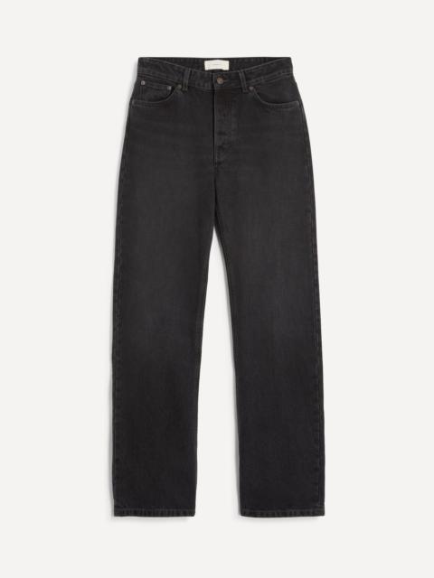 JEANERICA Virgo Mid-Waist Straight-Leg Jeans in Gesso Black