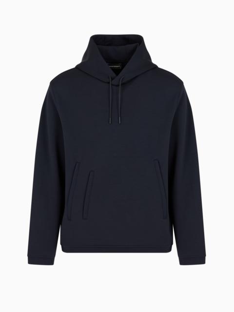 EMPORIO ARMANI Travel Essentials modal-blend double jersey hooded sweatshirt