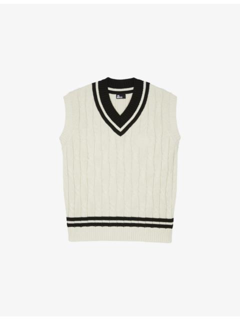The Kooples V-Neck Cable-Knitted Cotton Vest