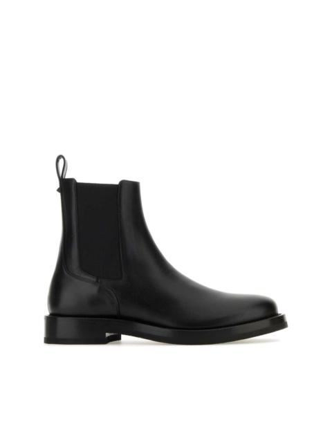 Rockstud leather ankle boots