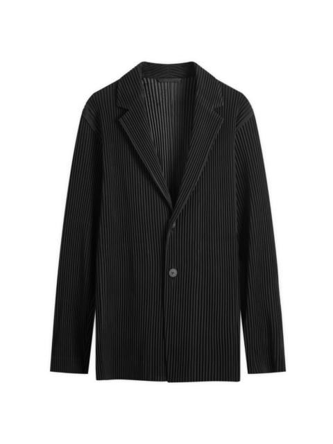 ISSEY MIYAKE Homme Plissé Issey Miyake Pleated Single Breasted Jacket