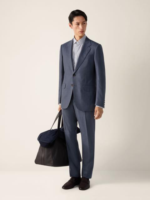 ZEGNA DARK TEAL BLUE CENTOVENTIMILA WOOL SUIT