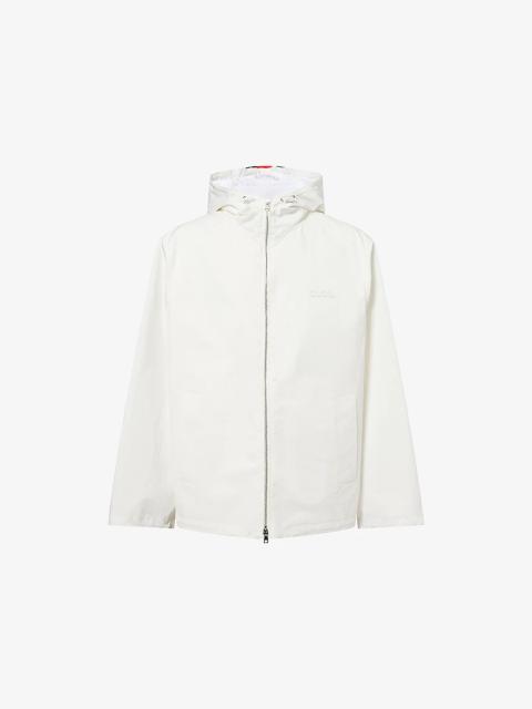 GUCCI Logo-Print Grid-Woven Cotton Jacket