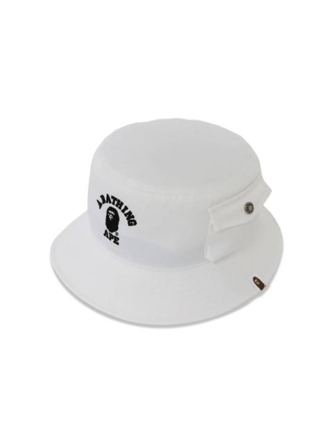 BAPE College Pocket Bucket Hat 'White'