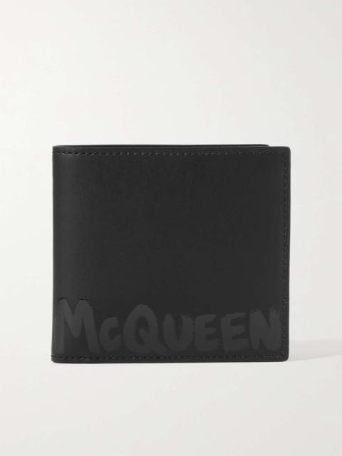 ALEXANDER MCQUEEN Logo-Print Leather Billfold Wallet