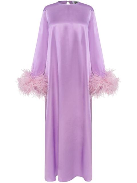 SLEEPER feather-trim dress