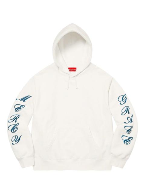 Supreme 대 패치 나선형 후드 스웨터 'White 이름 *